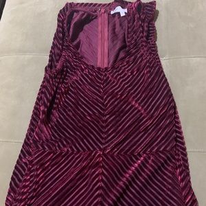 Maroon velvet pencil dress
